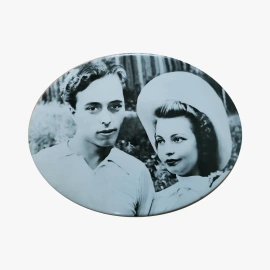 Табличка на могилу керамогранит ч/б-1