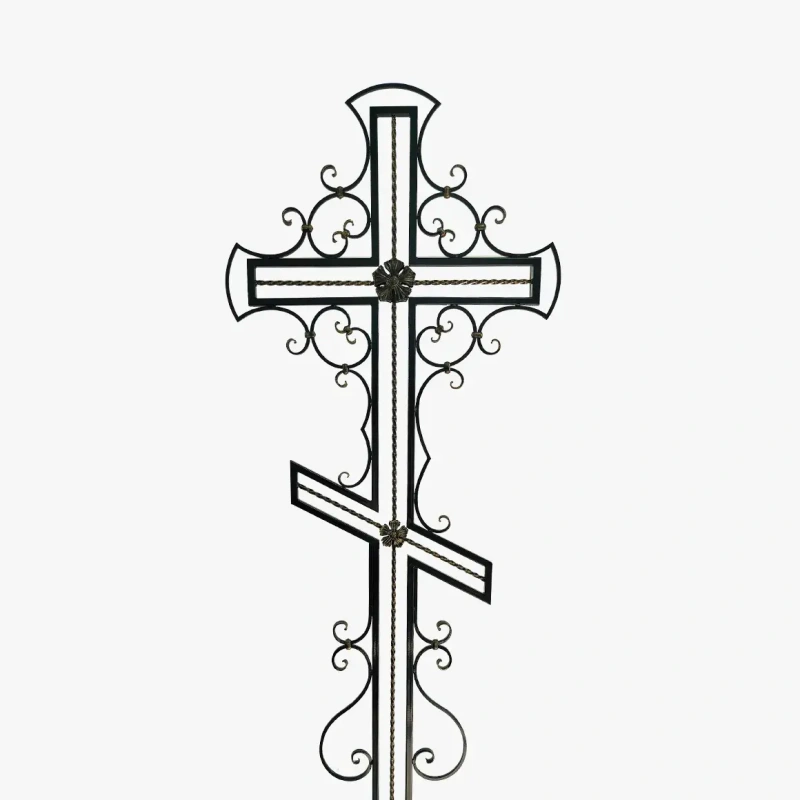 Крест на могилу из металла кованый М-6